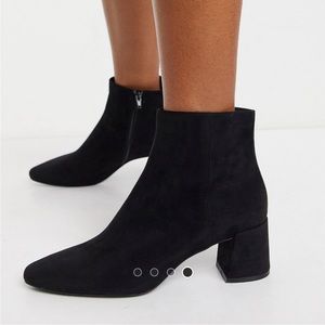 Mango faux suede heeled boots